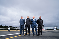 RNZAF Air Component Commander AIRCDRE Andy Scott; Director of Civil Aviation Keith Manch; Air New Zealand Chief Operational Integrity and Safety Officer Captain David Morgan