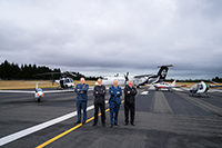 RNZAF Air Component Commander AIRCDRE Andy Scott; Director of Civil Aviation Keith Manch; Air New Zealand Chief Operational Integrity and Safety Officer Captain David Morgan